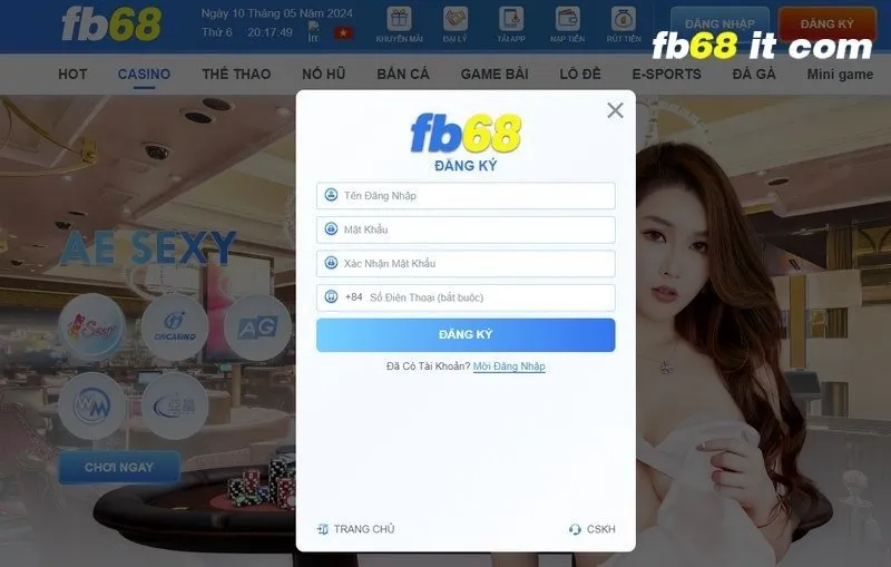 3 bước đăng ký tài khoản fb68 siêu nhanh cho người mới