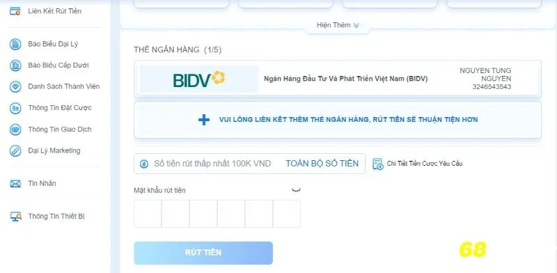 Lưu ý cần nhớ khi rút tiền từ fb68 về tài khoản