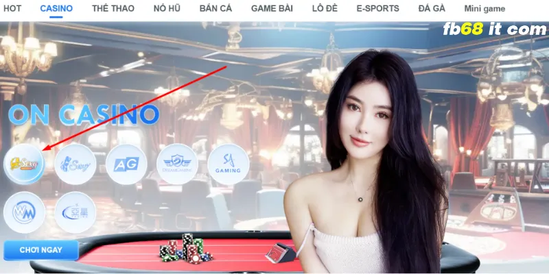 Sảnh cược sexy on casino fb68 đang được yêu thích